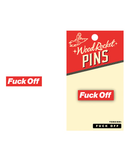 Wood Rocket Fuck Off Enamel Pin by Wood Rocket product image