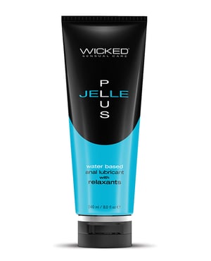 Wicked Sensual Care Jelle Plus Water Based Anal Lubricant with Relaxants – 8 oz by Wicked Sensual Care product image