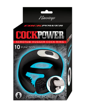 Cockpower Scrotum Hugger Cock Ring – Black by Nasstoys product image