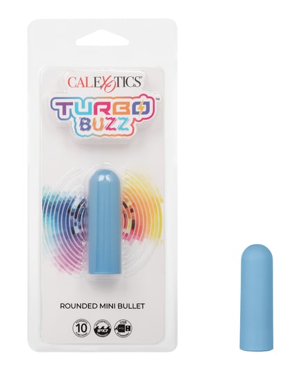 Turbo Buzz Rounded Mini Bullet Stimulator – Blue by Turbo Buzz product image