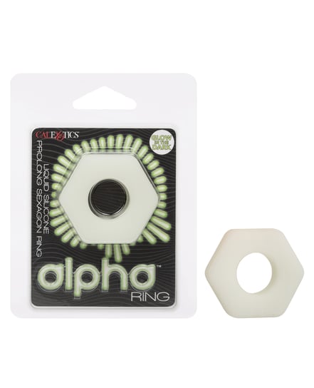 Alpha Liquid Silicone Glow in the Dark Prolong Sexagon Ring by Alpha Liquid Silicone product image