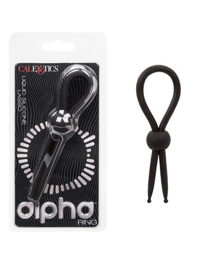 Alpha Liquid Silicone Lasso Cock Ring – Black by Alpha Liquid Silicone product image
