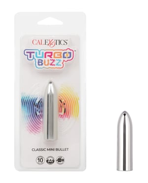 Turbo Buzz Classic Mini Bullet Stimulator – Silver by Turbo Buzz product image