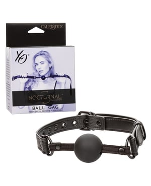 Nocturnal Collection Silicone Ball Gag – Black by Nocturnal product image