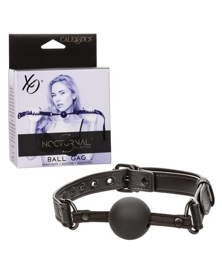 Nocturnal Collection Silicone Ball Gag – Black by Nocturnal product image