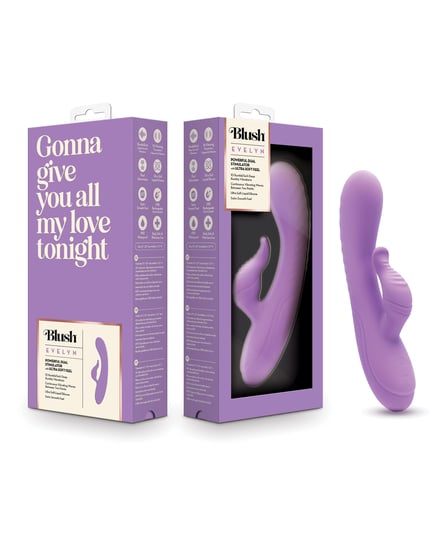 Blush Evelyn Rabbit Vibrator – Purple by Blush Novelties product image