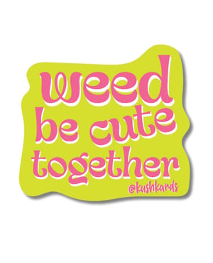 Weed Be Cute Sticker – Pack of 3 by Kush Kards product image