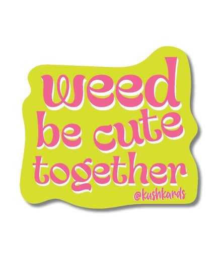 Weed Be Cute Sticker – Pack of 3 by Kush Kards product image