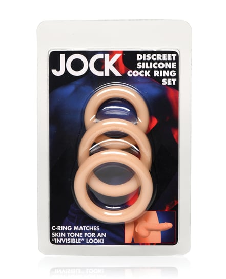 Curve Toys Jock Silicone Cock Ring Set of 3 – Light by Curve product image