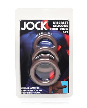 Curve Toys Jock Silicone Cock Ring Set of 3 – Dark by Jock product image