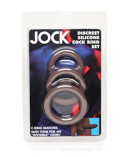 Curve Toys Jock Silicone Cock Ring Set of 3 – Dark by Jock product image