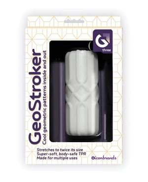GeoStroker Three 5″ Ultra-Soft TPR Stroker – White by GeoStroker product image