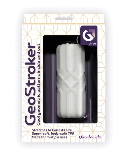 GeoStroker Three 5″ Ultra-Soft TPR Stroker – White by GeoStroker product image