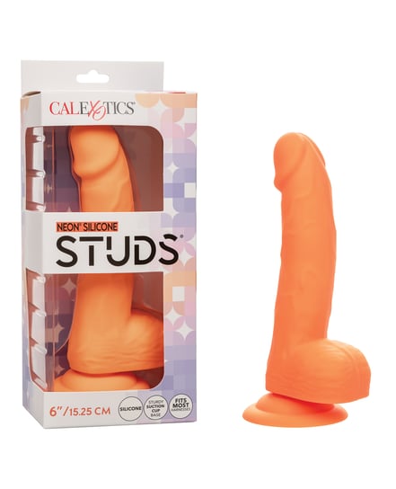 Silicone Studs Neon 6″ Dildo – Orange by Silicone Studs product image