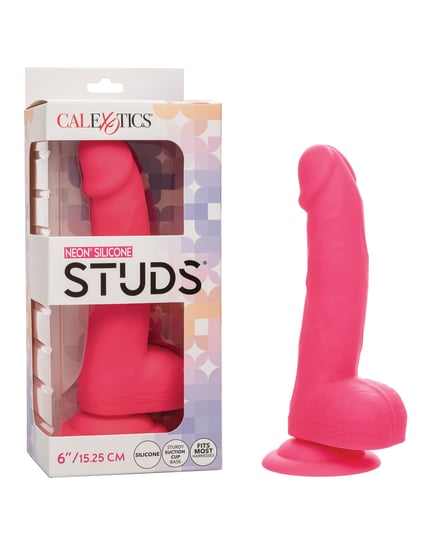 Silicone Studs Neon 6″ Dildo – Pink by Silicone Studs product image