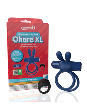 Screaming O Ohare Remote Controlled Vibrating Ring – XL Blue by Screaming O product image