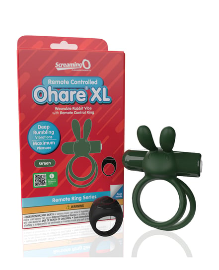 Screaming O Ohare Remote Controlled Vibrating Ring – XL Green by Screaming O product image