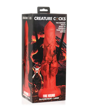 Creature Cocks Fire Hound Silicone Dildo – Large Red by Creature Cocks product image