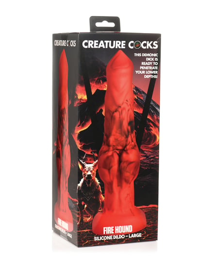 Creature Cocks Fire Hound Silicone Dildo – Large Red by Creature Cocks product image