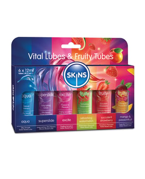 Skins Vital Lubes & Fruity Tubes – 12 ml Tubes Pack of 6 by Creative Conceptions product image
