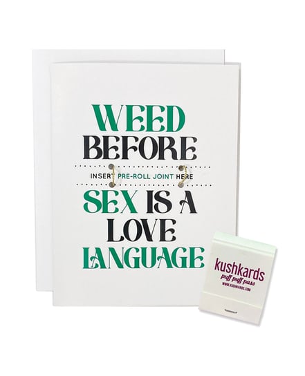 Weed Before Sex Greeting Card w/Matchbook by Kush Kards product image