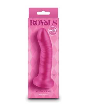 Royals 5″ Charlie Curved Dildo – Metallic Pink by Royals product image