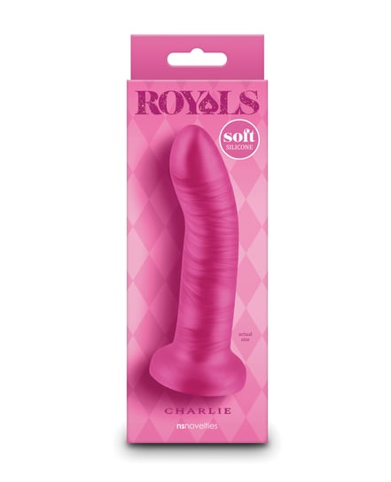 Royals 5″ Charlie Curved Dildo – Metallic Pink by Royals product image