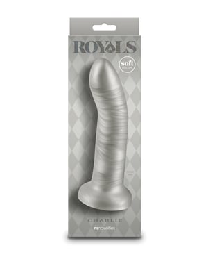 Royals 7″ Charlie Curved Dildo – Metallic Champagne by Royals product image