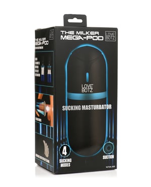 The Milker Mega-Pod Sucking Masturbator – Black/Clear by The Milker product image