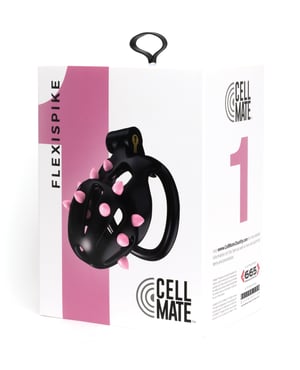 Sport Fucker Cellmate FlexiSpike Chastity Cage – Size 1 Black/Pink by Sport Fucker product image