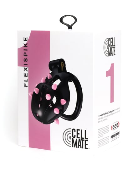 Sport Fucker Cellmate FlexiSpike Chastity Cage – Size 1 Black/Pink by Sport Fucker product image