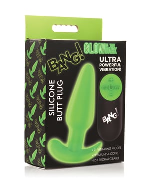 Bang! Glow in the Dark 21X Remote Controlled Butt Plug by Bang! product image
