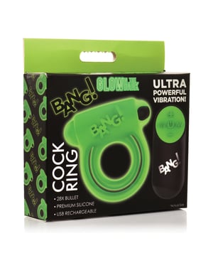 Bang! Glow in the Dark 28X Remote Controlled Cock Ring by Bang! product image