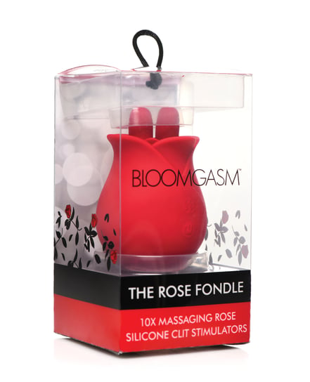 Bloomgasm The Rose Fondle 10X Massaging Clit Stimulator – Red by Bloomgasm product image