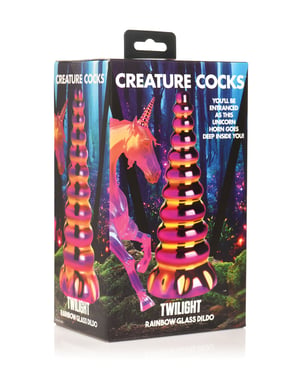 Creature Cocks Twilight Rainbow Glass Dildo by Creature Cocks product image
