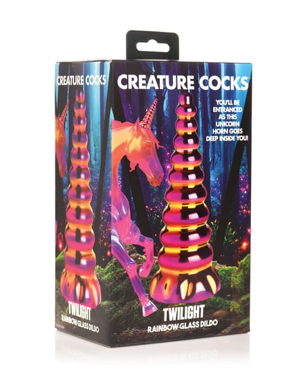 Creature Cocks Twilight Rainbow Glass Dildo by Creature Cocks product image