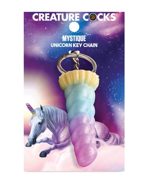 Creature Cocks Mystique Unicorn Silicone Key Chain – Multi Color by Creature Cocks product image