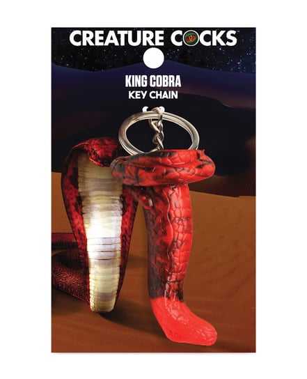 Creature Cocks King Cobra Silicone Key Chain – Black/Red by Creature Cocks product image