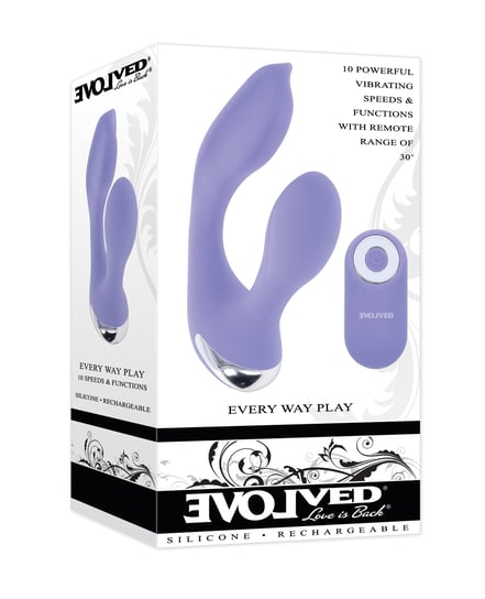 Evolved Every Way Play Remote Controlled Rabbit Vibrator – Lilac by Evolved product image