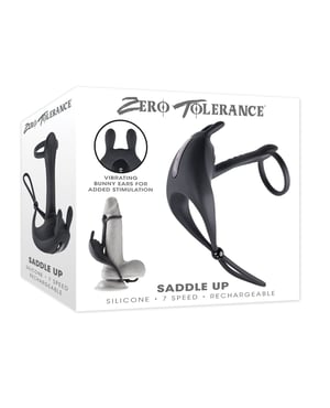 Zero Tolerance Saddle Up Cock & Ball Vibrator – Black by Zero Tolerance product image