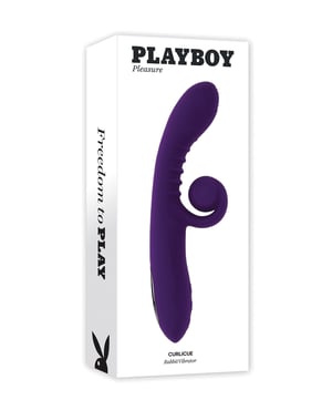 Playboy Pleasure Curlicue Rabbit Vibrator – Acai by Playboy product image