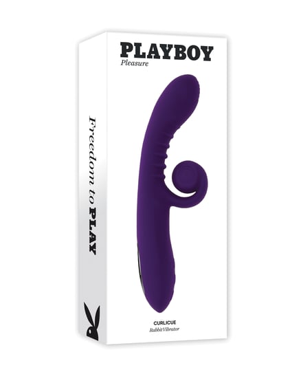 Playboy Pleasure Curlicue Rabbit Vibrator – Acai by Playboy product image