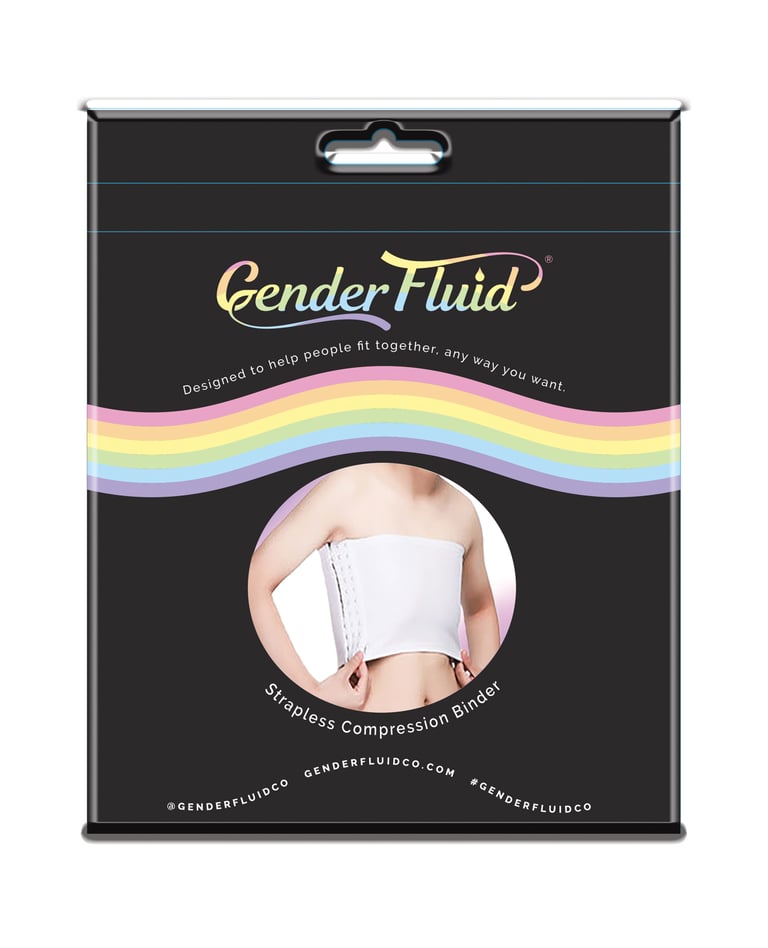 Gender Fluid Strapless Chest Compression Binder – XXL White by Gender Fluid product image