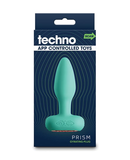 Techno Prism App Controlled Rotating & Vibrating Anal Plug – Teal by Techno product image