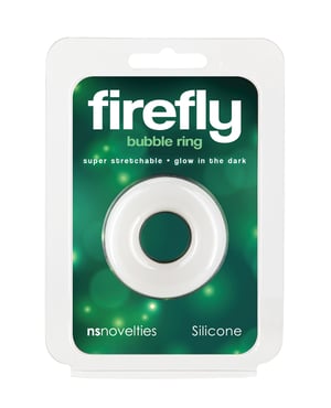Firefly Glow in the Dark Bubble Cock Ring – Small, White by Firefly product image