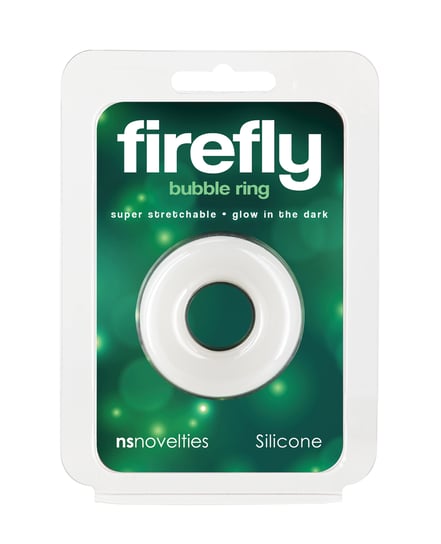 Firefly Glow in the Dark Bubble Cock Ring – Small, White by Firefly product image