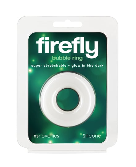 Firefly Glow in the Dark Bubble Cock Ring – Medium, White by Firefly product image