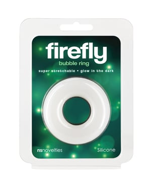 Firefly Glow in the Dark Bubble Cock Ring – Large, White by Firefly product image