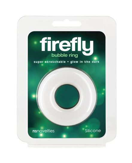 Firefly Glow in the Dark Bubble Cock Ring – Large, White by Firefly product image