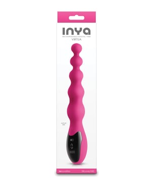 INYA Virtua Digital Beaded Anal Vibrator - Pink by Inya | Phareros